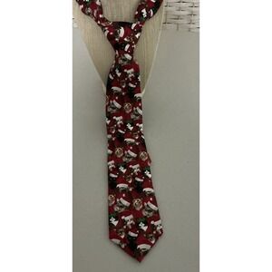 Knotty & Nice, Christmas Tie, Cats‎ with Hats, Red, 100% Polyester, 3"x58", NWT